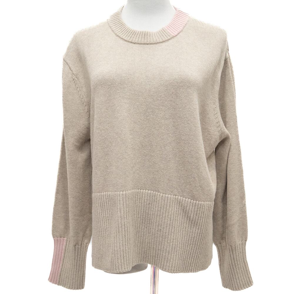 New Revolve One Grey Day Oatmeal Cashmere Blend Oversized Sweater Size Large